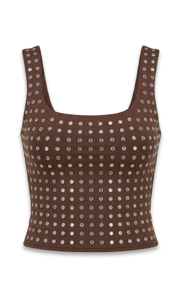 15387407024468 Shimmer Top Brown