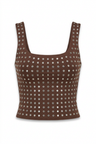 15387407024468 Shimmer Top Brown